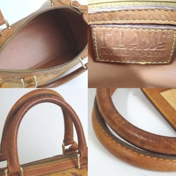 Authentic Alviero Martini Prima Classe Geo Classic Map Satchel Hand Bag - Picture 13 of 15